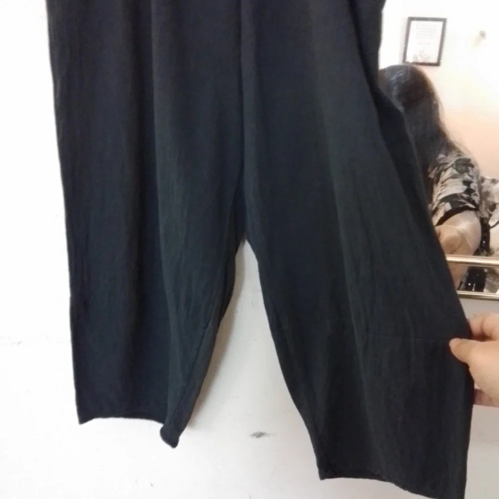 WOMENS BLUE WIDE LEG CAPRIS SIZE M/L - Picture 6 of 6